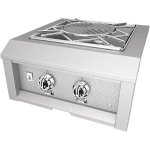 image:imageHestan 70000 BTU 24 Inch Wide Natural Gas BuiltIn Power Burner with Integrated Wok Ring from the Hestan Outdoor SeriesStainless Steel