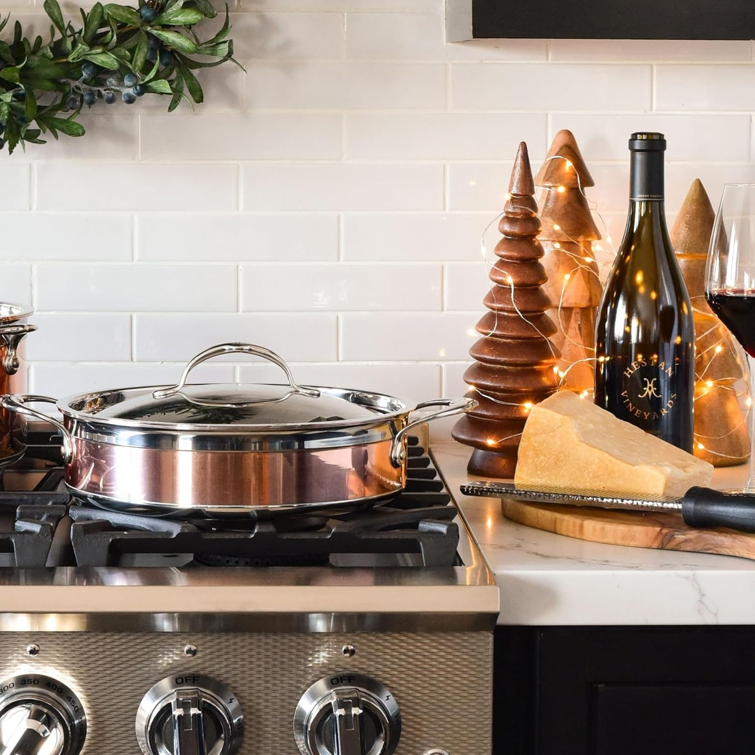 image:imageHestan CopperBond Collection 100 Pure Copper Sauteuse Induction Cooktop Compatible 35 QuartSauteuse 35Quart