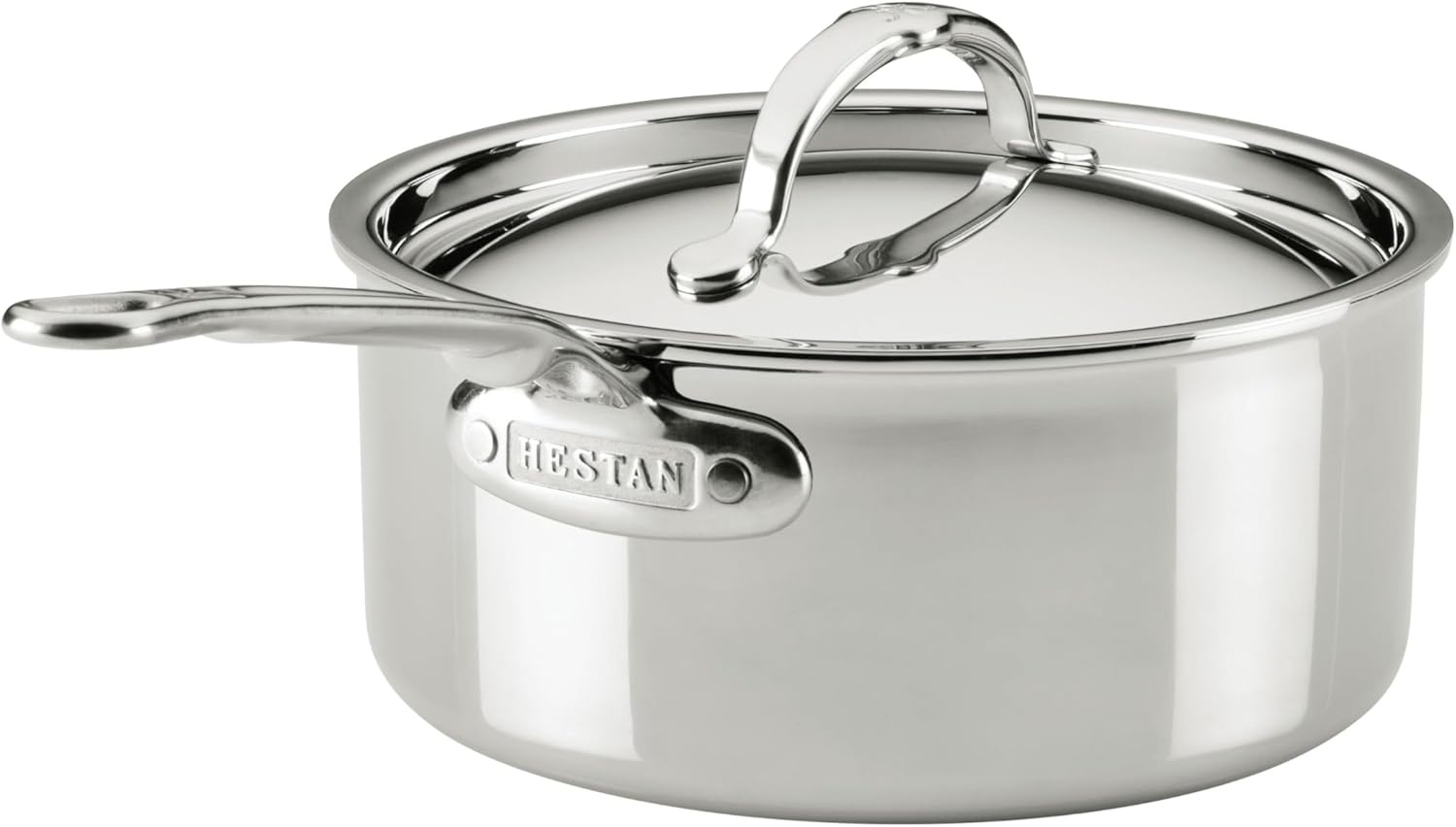 image:imageHestan ProBond Luxe 3Quart Saucepan with Lid Professional Clad Stainless Steel ProCore TriPly Clad Construction Polished Exterior Induction amp Oven Safe