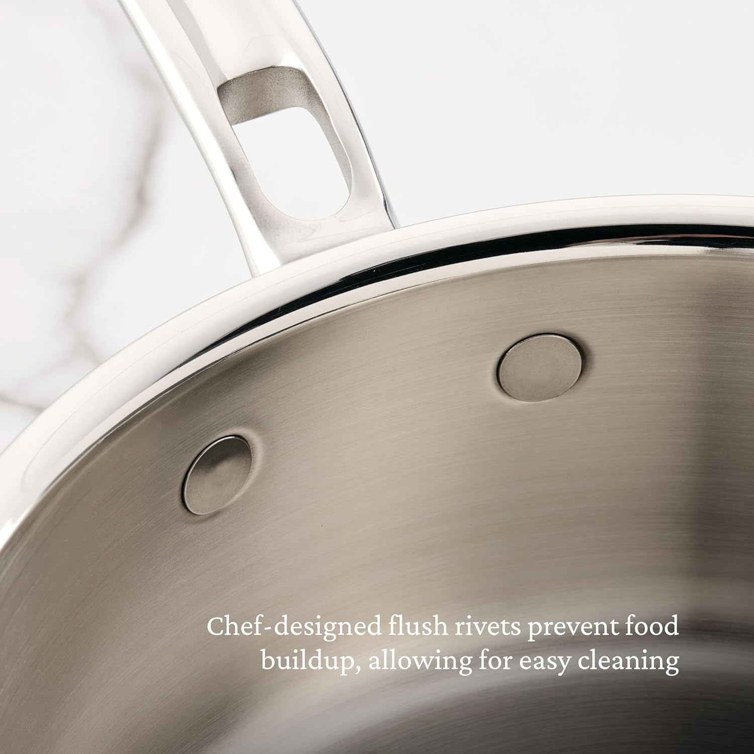image:imageHestan ProBond Luxe 3Quart Saucepan with Lid Professional Clad Stainless Steel ProCore TriPly Clad Construction Polished Exterior Induction amp Oven Safe