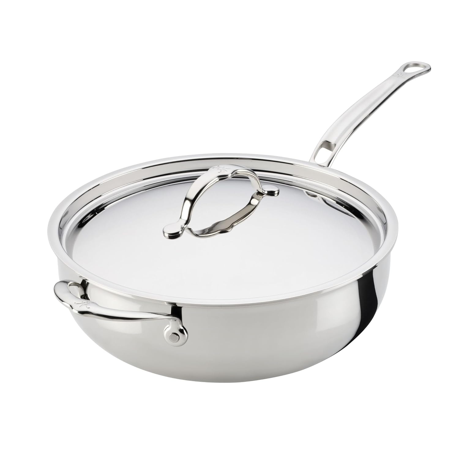 image:imageHestan ProBond Luxe 5Quart Essential Pan with Lid Professional Clad Stainless Steel ProCore TriPly Clad Construction Polished Exterior Induction amp Oven Safe