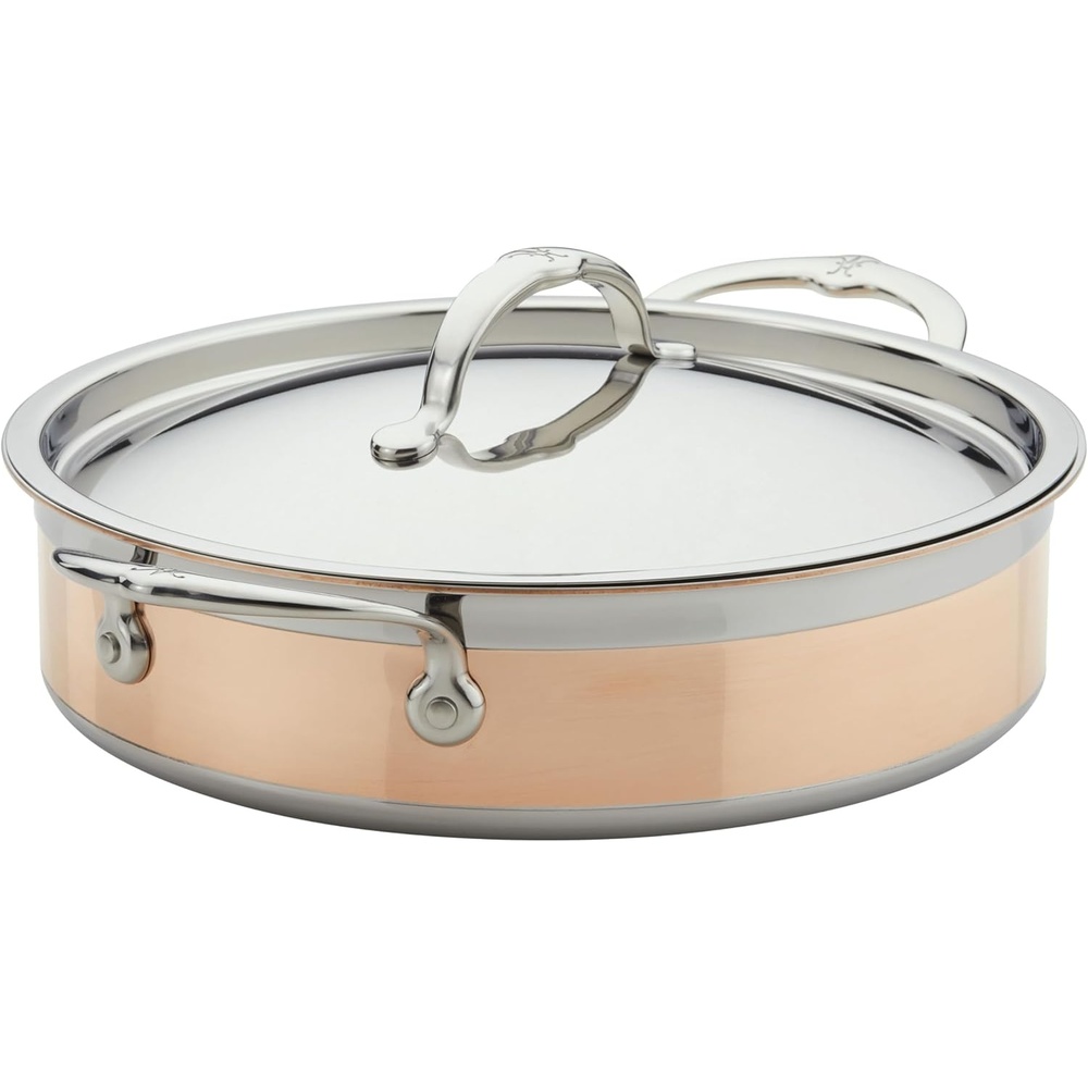 image:imageHestan CopperBond Collection 100 Pure Copper Sauteuse Induction Cooktop Compatible 35 QuartSauteuse 35Quart