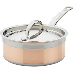 image:imageHestan  CopperBond Collection  100 Pure Copper Sauteuse Induction Cooktop Compatible 35 Quart2 Quarts