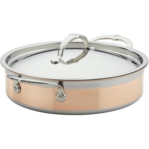 image:imageHestan  CopperBond Collection  100 Pure Copper Sauteuse Induction Cooktop Compatible 35 QuartSauteuse 35Quart