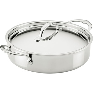 image:imageHestan ProBond Luxe 35Quart Sauteuse Braiser with Lid Professional Clad Stainless Steel ProCore TriPly Clad Construction Polished Exterior Induction amp Oven Safe