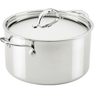 image:imageHestan ProBond Luxe 8Quart Saucepan with Lid Professional Clad Stainless Steel ProCore TriPly Clad Construction Polished Exterior Induction amp Oven Safe