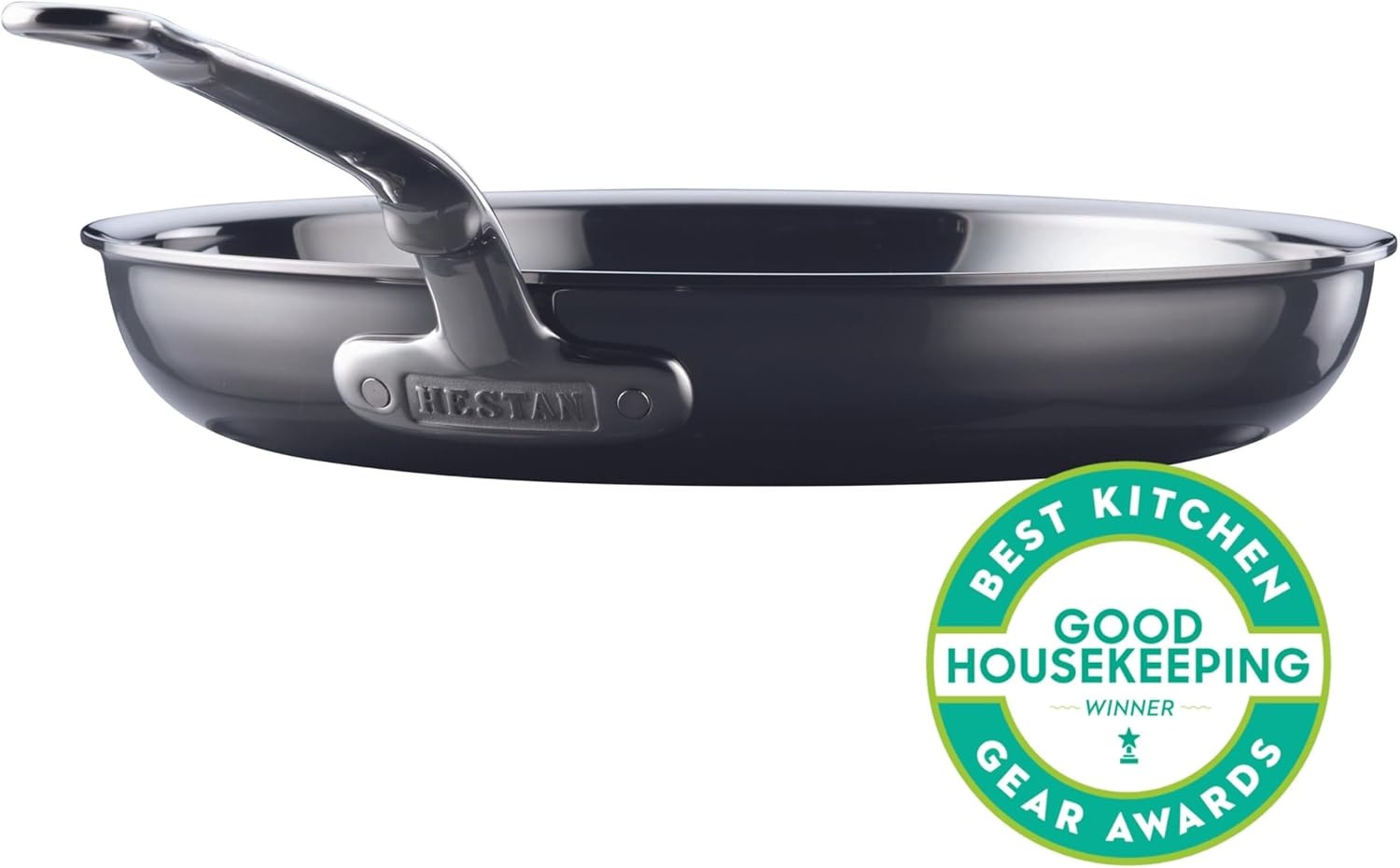 image:imageHestan NanoBond Collection Titanium Stainless Steel 125Inch Frying Pan Toxin PFAS amp Chemical Free Clean Cookware Induction Cooktop Compatible