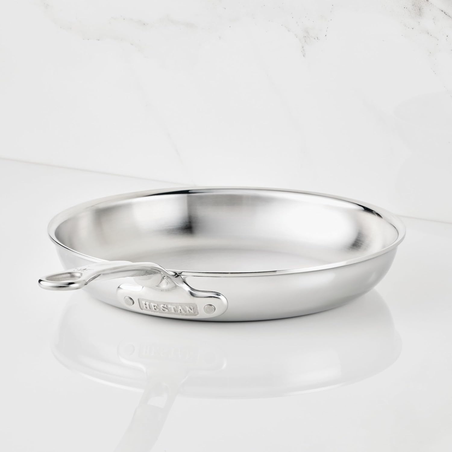 image:imageHestan ProBond Luxe 11Inch Skillet Professional Clad Stainless Steel ProCore TriPly Clad Construction Polished Exterior Induction amp Oven Safe