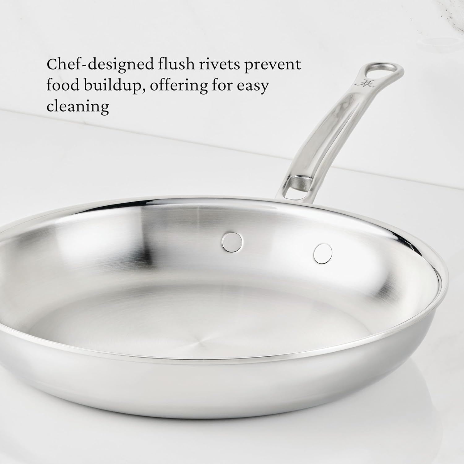 image:imageHestan ProBond Luxe 11Inch Skillet Professional Clad Stainless Steel ProCore TriPly Clad Construction Polished Exterior Induction amp Oven Safe