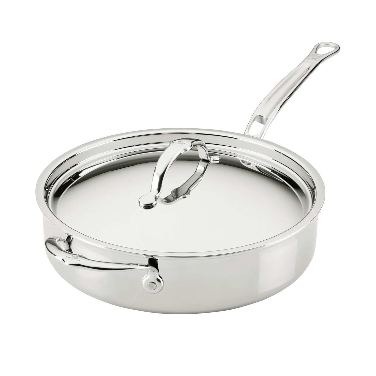 image:imageHestan ProBond Luxe 35Quart Saut Pan with Lid Professional Clad Stainless ProCore TriPly Clad Construction Polished Exterior Induction amp Oven Safe