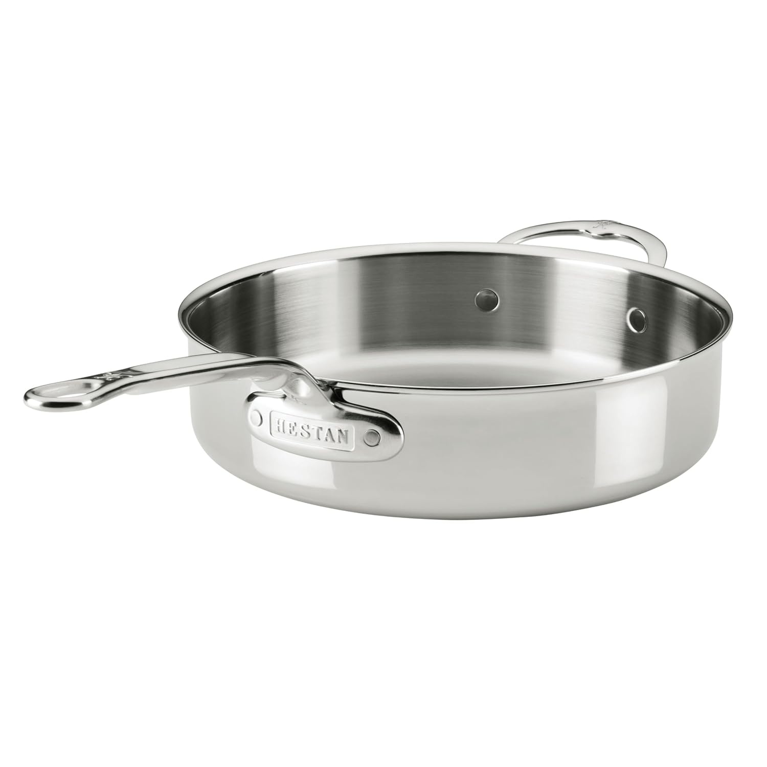 image:imageHestan ProBond Luxe 35Quart Saut Pan with Lid Professional Clad Stainless ProCore TriPly Clad Construction Polished Exterior Induction amp Oven Safe