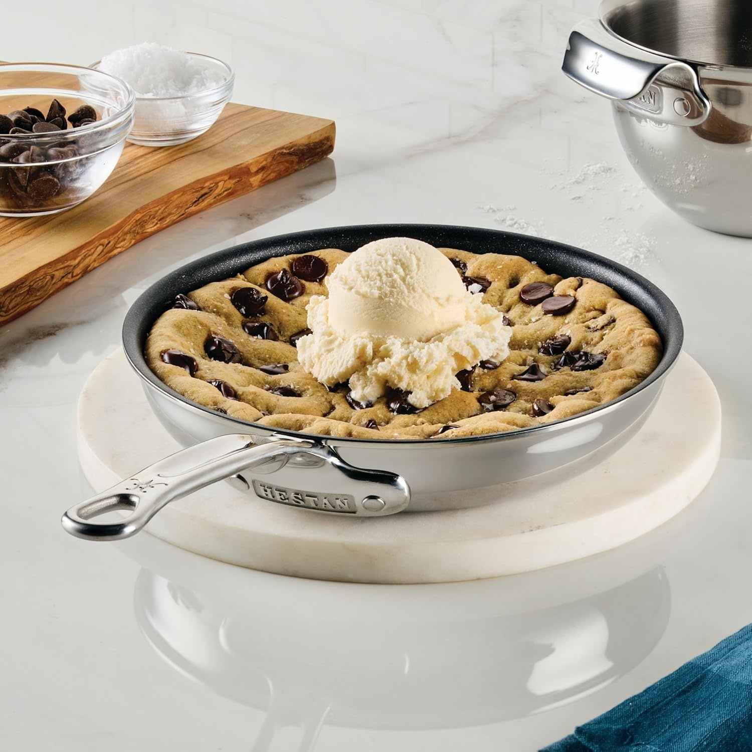 image:imageHestan ProBond Luxe TITUM Nonstick Skillet 85Inch Professional Clad Stainless Steel ProCore TriPly Clad Construction Polished Exterior Induction amp Oven Safe