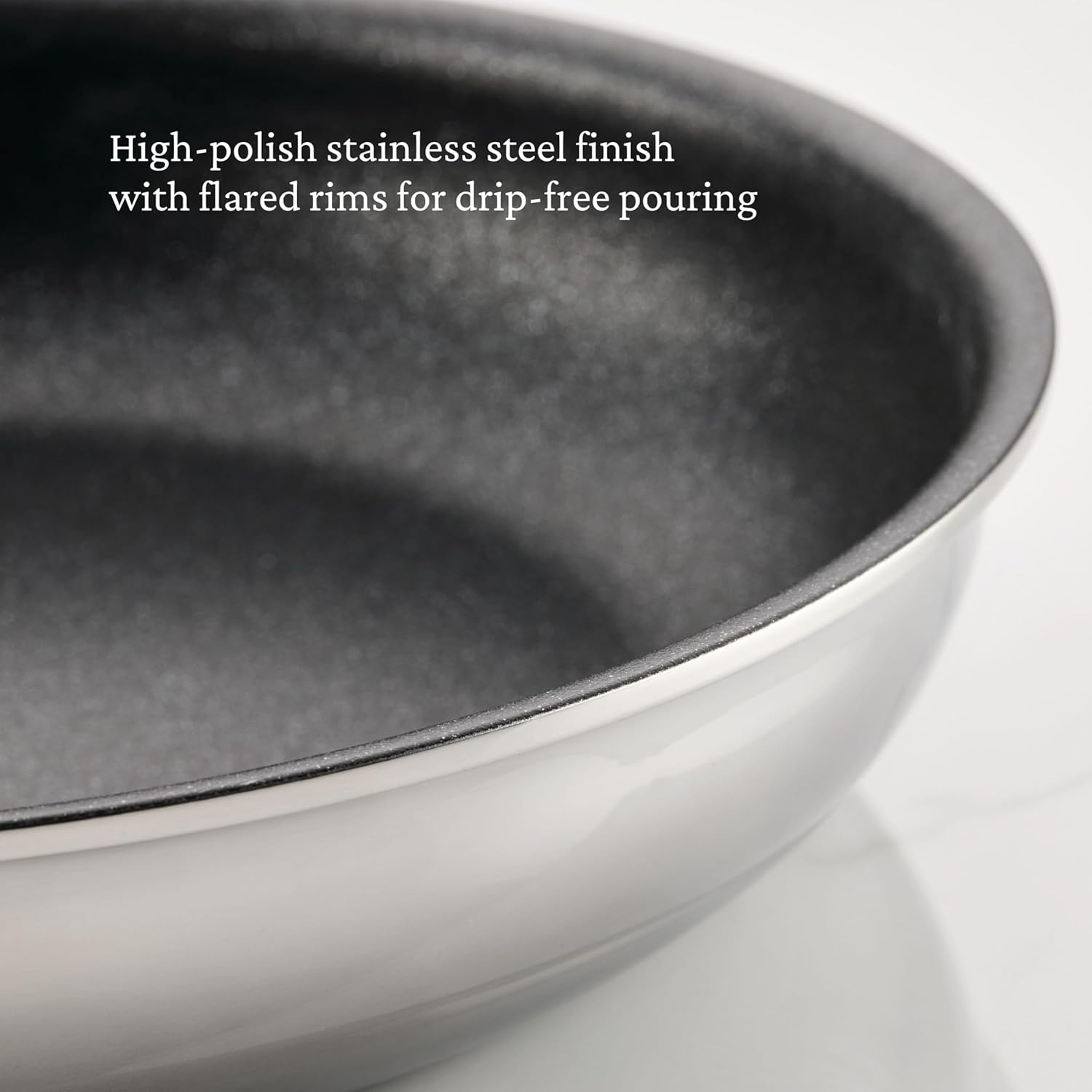 image:imageHestan ProBond Luxe TITUM Nonstick Skillet 85Inch Professional Clad Stainless Steel ProCore TriPly Clad Construction Polished Exterior Induction amp Oven Safe
