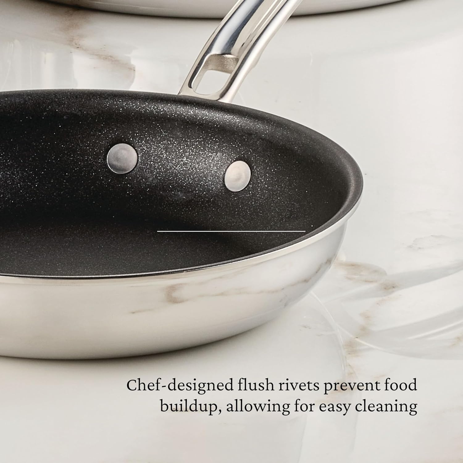image:imageHestan ProBond Luxe TITUM Nonstick Skillet 85Inch Professional Clad Stainless Steel ProCore TriPly Clad Construction Polished Exterior Induction amp Oven Safe