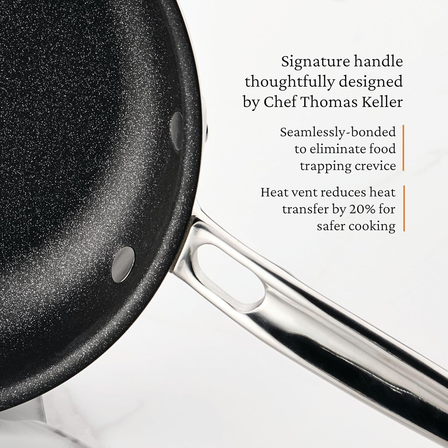 image:imageHestan ProBond Luxe TITUM Nonstick Skillet 85Inch Professional Clad Stainless Steel ProCore TriPly Clad Construction Polished Exterior Induction amp Oven Safe