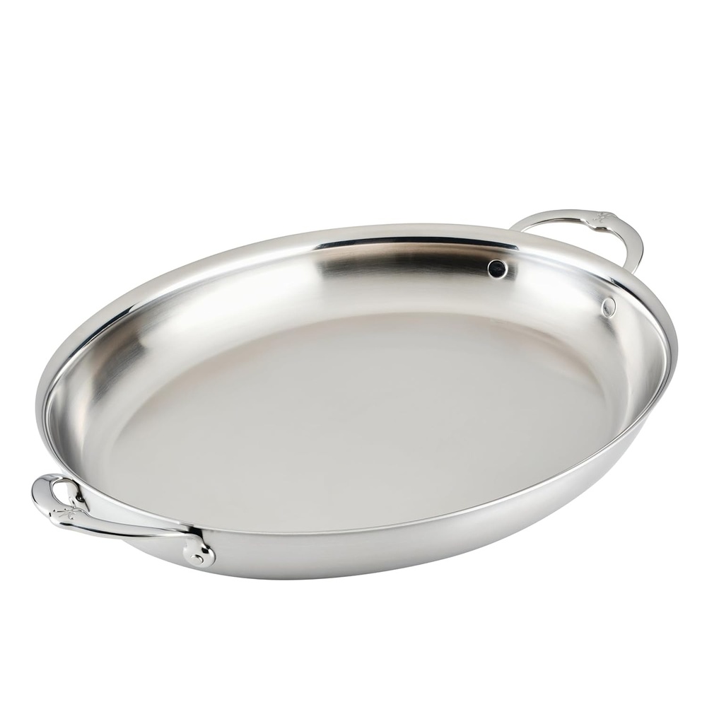 image:imageHestan Provisions Oval Roasting Pan and Au Gratin Dish 55 Quart Clad Stainless Steel 175 x 14 Inch Designed with Thomas Keller Oven Safe 600F Dishwasher Safe