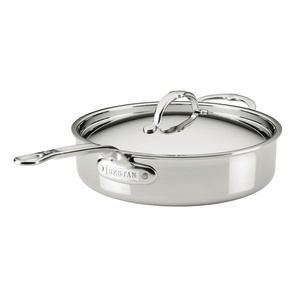 image:imageHestan ProBond Luxe 35Quart Saut Pan with Lid Professional Clad Stainless ProCore TriPly Clad Construction Polished Exterior Induction amp Oven Safe