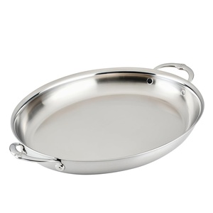 image:imageHestan Provisions Oval Roasting Pan and Au Gratin Dish 55 Quart Clad Stainless Steel 175 x 14 Inch  Designed with Thomas Keller Oven Safe 600F Dishwasher Safe