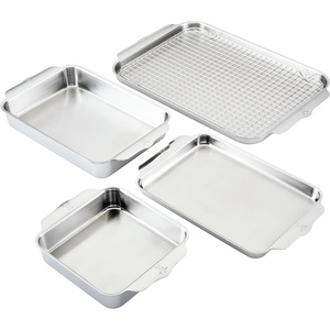 image:imageHestan Provisions OvenBond  4Piece Triply Sheet Pan amp Stainless Steel Cooling Rack Set of 25 piece Set