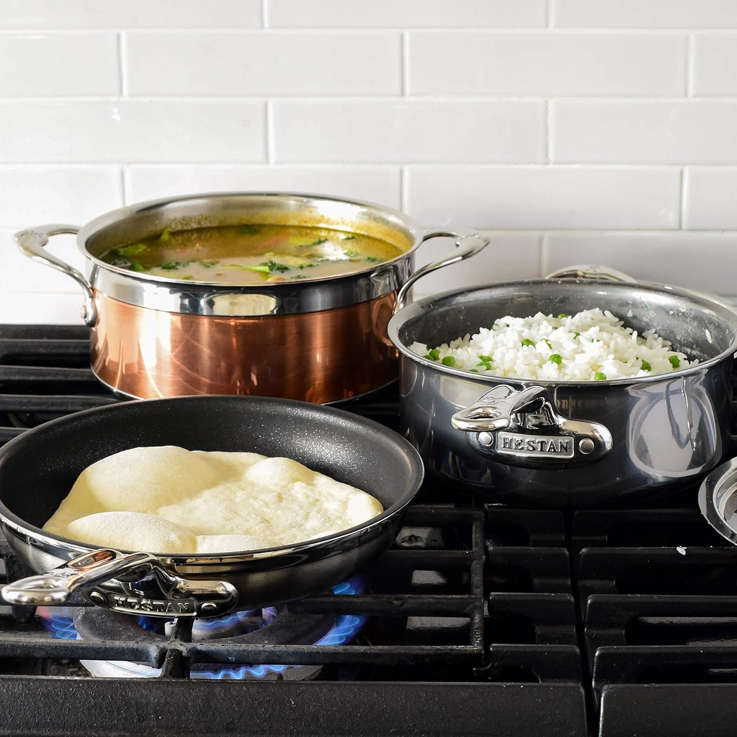 image:imageHestan CopperBond Collection 100 Pure Copper Soup Pot Induction Cooktop Compatible 3 Quart3 Quarts