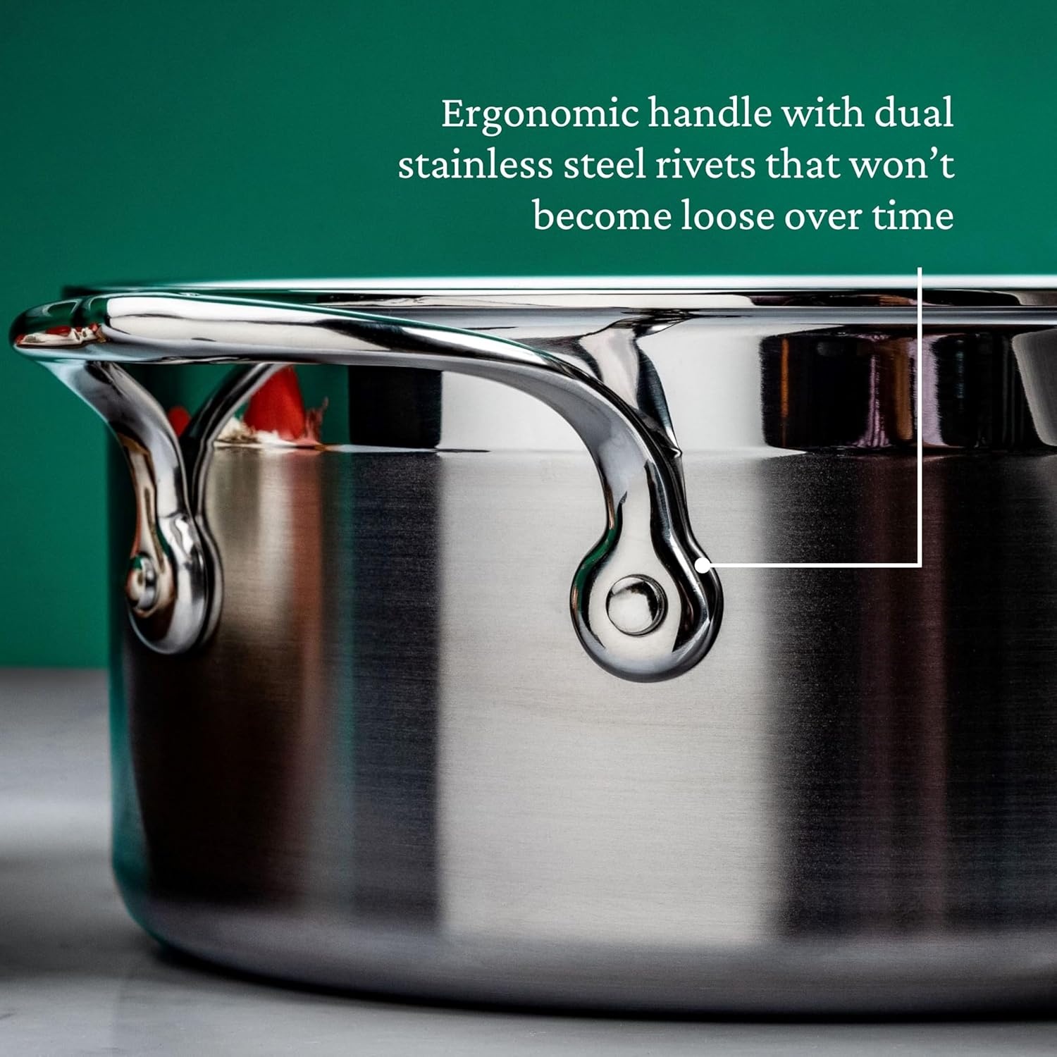 image:imageHestan ProBond Forged Professional Clad Stainless Steel Soup Pot 3 Quart Induction Compatible