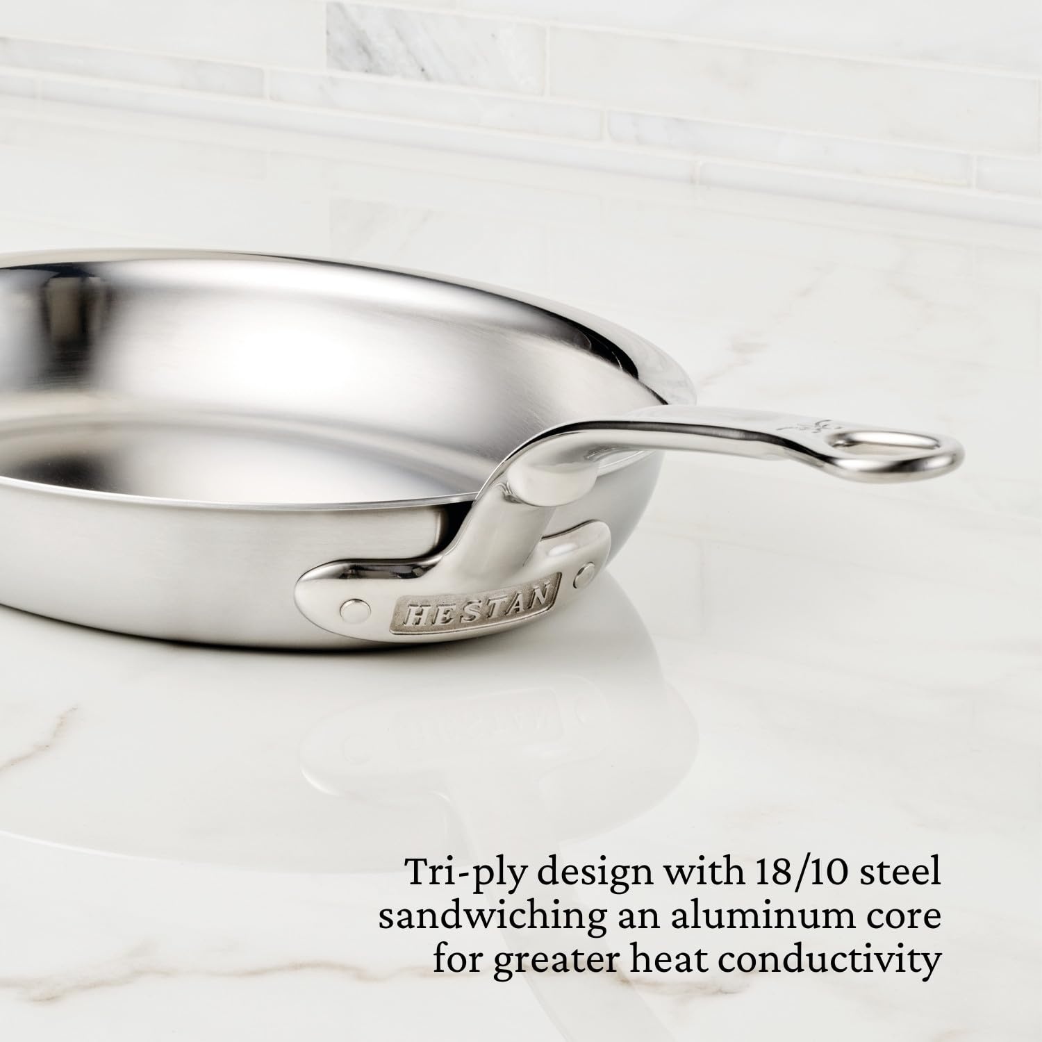 image:imageHestan Provisions Oval Fish Pan TriPly Stainless Steel 212 Quart 125 x 9 Induction compatible amp Dishwasher Safe