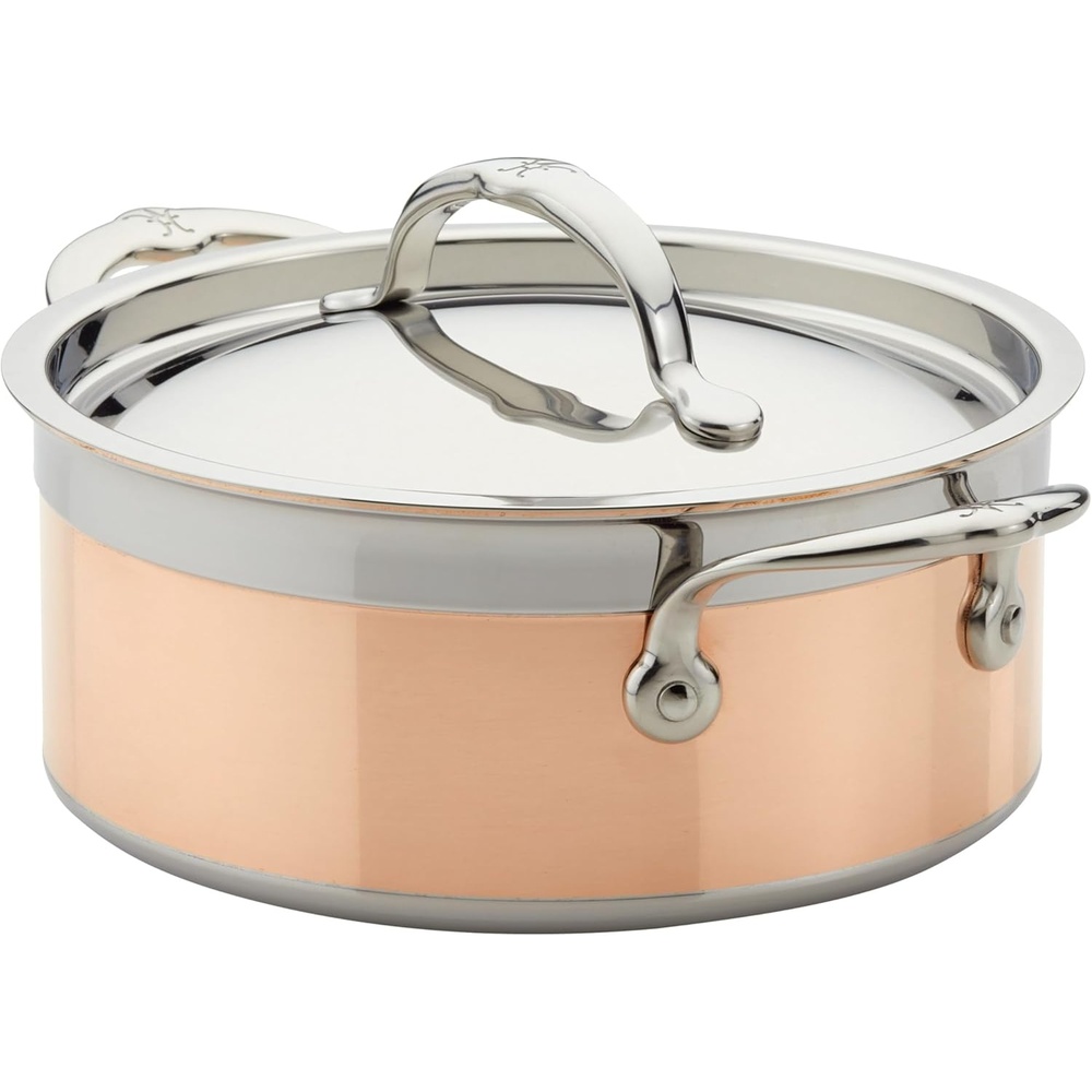 image:imageHestan CopperBond Collection 100 Pure Copper Soup Pot Induction Cooktop Compatible 3 Quart3 Quarts